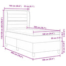 vidaXL Boxspring ágy matraccal Sötétszürke 90x190 cm Szövet Fekete