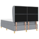 vidaXL Boxrugós ágy matracmal Világosszürke 190 x 140 cm szövet