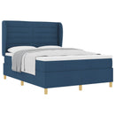 vidaXL Boxrugós ágy matracmal fejtámlával Kék 200 x 140 cm szövet