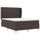 vidaXL Boxrugós ágy matracmal Sötét Barna 200 x 160 cm szövet