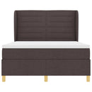 vidaXL Boxrugós ágy matracmal Sötét Barna 200 x 160 cm szövet