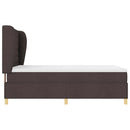 vidaXL Boxrugós ágy matracmal Sötét Barna 200 x 160 cm szövet