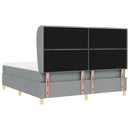 vidaXL Boxrugós ágy matracmal Világosszürke 200 x 180 cm szövet