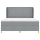 vidaXL Boxrugós ágy matracmal Világosszürke 200 x 180 cm szövet