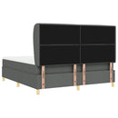 vidaXL Boxrugós ágy matracmal Sötétszürke 200 x 180 cm szövet