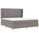 vidaXL Boxrugós ágy fejtámlával Tópszínű 200 x 180 cm szövet