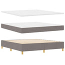 vidaXL Boxrugós ágy fejtámlával Tópszínű 200 x 180 cm szövet