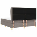 vidaXL Boxrugós ágy fejtámlával Tópszínű 200 x 180 cm szövet