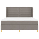 vidaXL Boxrugós ágy fejtámlával Tópszínű 200 x 180 cm szövet