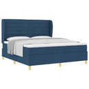 vidaXL Boxrugós ágy matracmal fejtámlával Kék 200 x 180 cm szövet