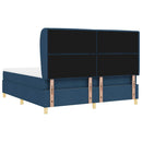 vidaXL Boxrugós ágy matracmal fejtámlával Kék 200 x 180 cm szövet