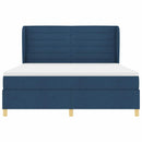 vidaXL Boxrugós ágy matracmal fejtámlával Kék 200 x 180 cm szövet