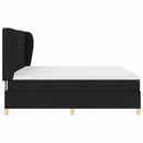 vidaXL Boxrugós ágy matracmal fejtámlával Fekete 200 x 200 cm szövet
