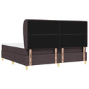 vidaXL Boxrugós ágy matracmal Sötét Barna 200 x 200 cm szövet