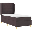 vidaXL Boxrugós ágy matracmal Sötét Barna 200 x 80 cm szövet
