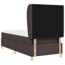 vidaXL Boxrugós ágy matracmal Sötét Barna 200 x 80 cm szövet