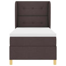 vidaXL Boxrugós ágy matracmal Sötét Barna 200 x 80 cm szövet