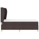 vidaXL Boxrugós ágy matracmal Sötét Barna 200 x 80 cm szövet