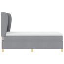 vidaXL Boxrugós ágy matracmal Világosszürke 200 x 90 cm szövet