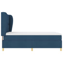 vidaXL Boxrugós ágy fejtámlával Kék 200 x 140 cm szövet
