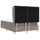 vidaXL Boxrugós ágy fejtámlával Tópszínű 200 x 160 cm szövet
