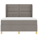 vidaXL Boxrugós ágy fejtámlával Tópszínű 200 x 160 cm szövet