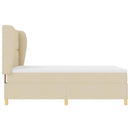 vidaXL Boxrugós ágy fejtámlával Krém 200 x 160 cm szövet