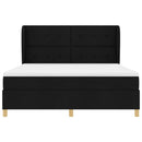 vidaXL Boxrugós ágy matracmal fejtámlával Fekete 200 x 180 cm szövet
