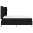 vidaXL Boxrugós ágy matracmal fejtámlával Fekete 200 x 180 cm szövet