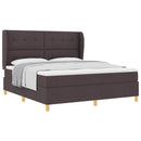 vidaXL Boxrugós ágy fejtámlával Sötét Barna 200 x 180 cm szövet