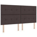 vidaXL Boxrugós ágy fejtámlával Sötét Barna 200 x 180 cm szövet