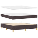 vidaXL Boxrugós ágy fejtámlával Sötét Barna 200 x 180 cm szövet