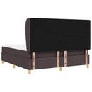 vidaXL Boxrugós ágy fejtámlával Sötét Barna 200 x 180 cm szövet