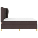 vidaXL Boxrugós ágy fejtámlával Sötét Barna 200 x 180 cm szövet