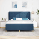 vidaXL Boxrugós ágy fejtámlával Kék 200 x 180 cm szövet