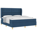 vidaXL Boxrugós ágy fejtámlával Kék 200 x 180 cm szövet