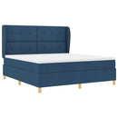 vidaXL Boxrugós ágy fejtámlával Kék 200 x 180 cm szövet