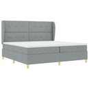 vidaXL Boxspring ágy matraccal Sötétszürke 90x190 cm Szövet matracmal