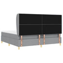 vidaXL Boxspring ágy matraccal Sötétszürke 90x190 cm Szövet matracmal