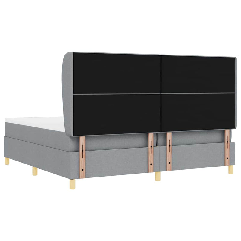 vidaXL Boxspring ágy matraccal Sötétszürke 90x190 cm Szövet matracmal