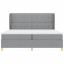 vidaXL Boxspring ágy matraccal Sötétszürke 90x190 cm Szövet matracmal