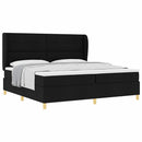 vidaXL Boxspring ágy matraccal Sötétszürke 90x190 cm Szövet Fekete