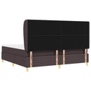 vidaXL Boxrugós ágy fejtámlával Sötét Barna 200 x 200 cm szövet