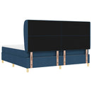 vidaXL Boxrugós ágy fejtámlával Kék 200 x 200 cm szövet