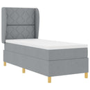 vidaXL Boxrugós ágy matracmal Világosszürke 200 x 80 cm szövet
