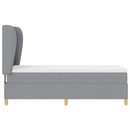 vidaXL Boxrugós ágy matracmal Világosszürke 200 x 80 cm szövet