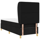 vidaXL Boxrugós ágy fejtámlával Fekete 200 x 80 cm szövet