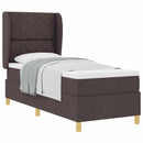 vidaXL Boxrugós ágy párnával Sötét Barna 200 x 80 cm szövet