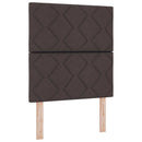 vidaXL Boxrugós ágy párnával Sötét Barna 200 x 80 cm szövet