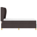 vidaXL Boxrugós ágy párnával Sötét Barna 200 x 80 cm szövet